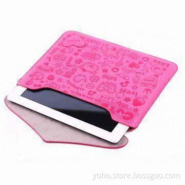 Case for iPad 2, Made of PU Leather, Microfiber Lining, OEM Services are Provided